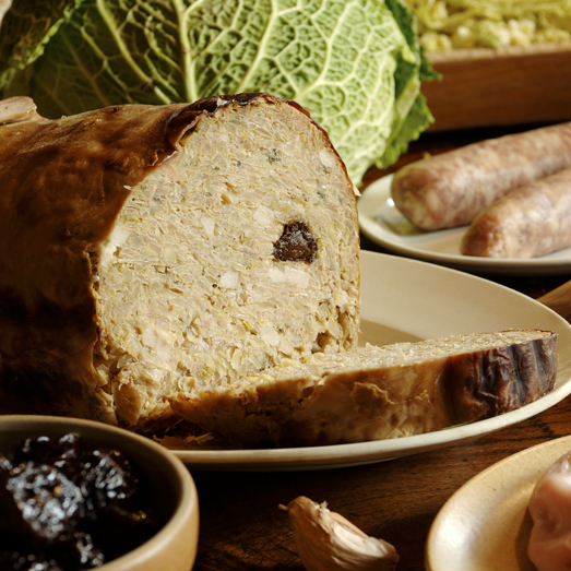 Préparation de la maôche — farce et assemblage avant cuisson